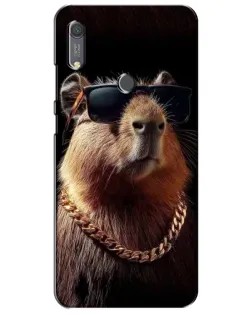 Чехол для Huawei Y6s с картинкой «Капибара золотая цепь»