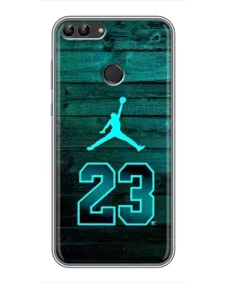 Чехол для Huawei Y7 Prime 2018 с картинкой «Jordan Cyan 23»