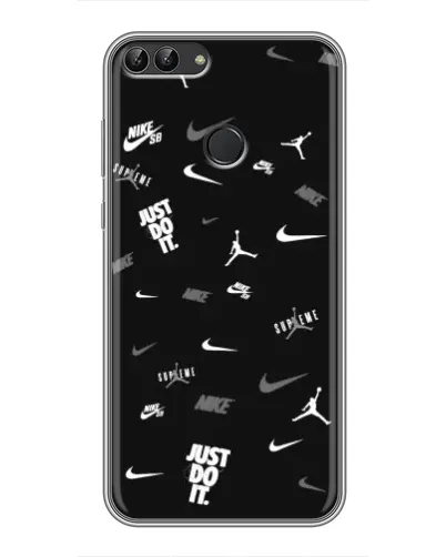 Чехол для Huawei Y7 Prime 2018 с картинкой «Nike Black Pattern» Чехол для Huawei Y7 Prime 2018 с картинкой «Nike Black Pattern»