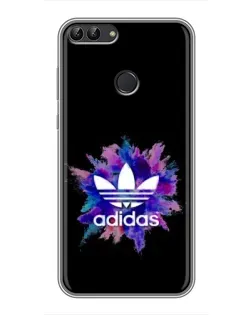 Чехол для Huawei Y7 Prime 2018 с картинкой «Взрыв красок Adidas»