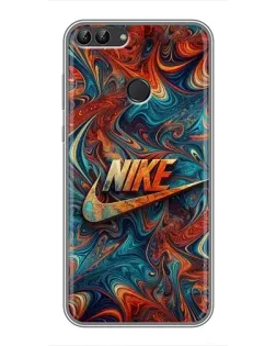 Чехол для Huawei Y7 Prime 2018 с картинкой «Nike в абстракции»