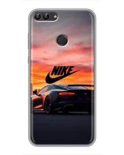 Чехол для Huawei Y7 Prime 2018 с картинкой «Nike и суперкар»