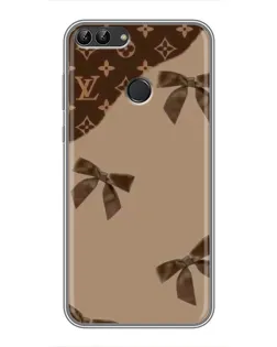 Чехол для Huawei Y7 Prime 2018 с картинкой «LV — кофейный атлас»