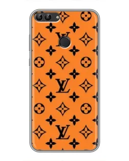 Чехол для Huawei Y7 Prime 2018 с картинкой «Оранжевый стиль LV»