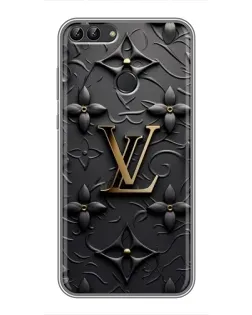 Чехол для Huawei Y7 Prime 2018 с картинкой «Кожаная текстура LV»