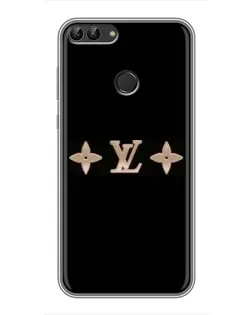 Чехол для Huawei Y7 Prime 2018 с картинкой «Louis Vuitton — минимализм»