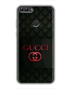 Чехол для Huawei Y7 Prime 2018 с картинкой «Gucci — стеганый черный»