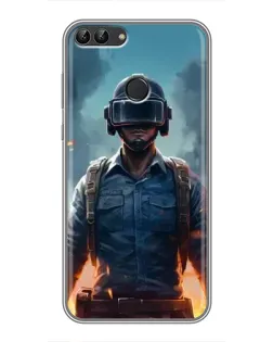 Чехол для Huawei Y7 Prime 2018 с картинкой «PUBG — реалистичный герой»