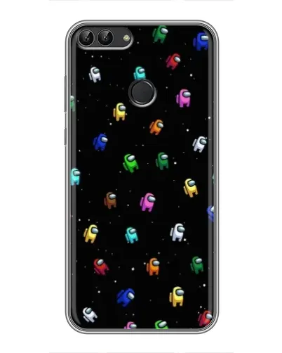 Чехол для Huawei Y7 Prime 2018 с картинкой «Экипаж Among Us»