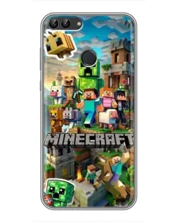 Чехол для Huawei Y7 Prime 2018 с картинкой «Замок Minecraft»