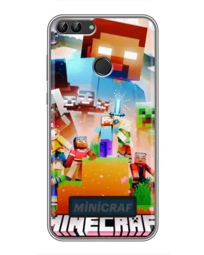 Чехол для Huawei Y7 Prime 2018 с картинкой «Minecraft герои игры»