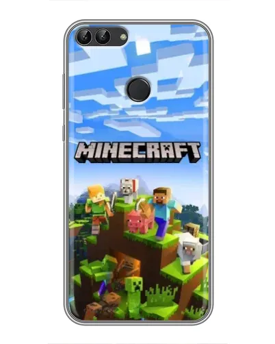 Чехол для Huawei Y7 Prime 2018 с картинкой «Minecraft классический мир»
