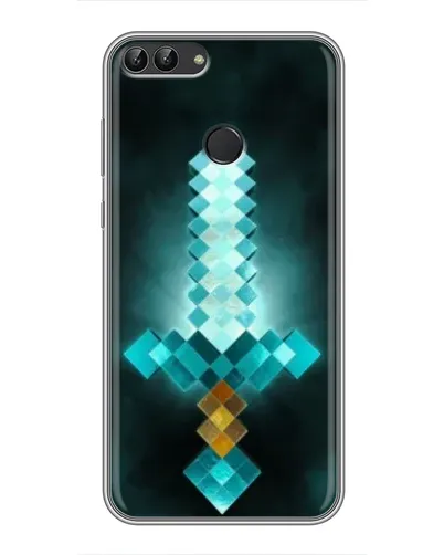 Чехол для Huawei Y7 Prime 2018 с картинкой «Алмазный меч неон»