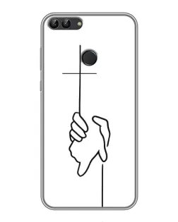 Чехол для Huawei Y7 Prime 2018 с картинкой «Рука держит»