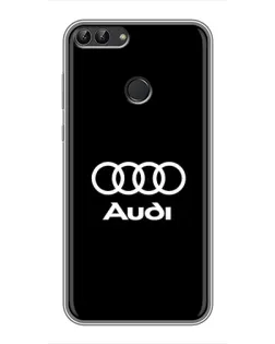 Чехол для Huawei Y7 Prime 2018 с картинкой «Классическое лого Audi»