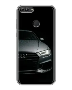 Чехол для Huawei Y7 Prime 2018 с картинкой «Audi — детализация кузова»