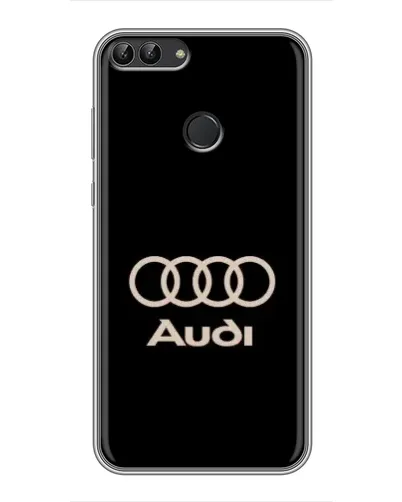 Чехол для Huawei Y7 Prime 2018 с картинкой «Audi — золотой логотип»