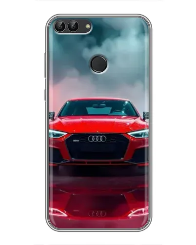 Чехол для Huawei Y7 Prime 2018 с картинкой «Audi RS — красный стиль»