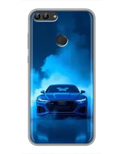 Чехол для Huawei Y7 Prime 2018 с картинкой «Audi — голубая энергия»