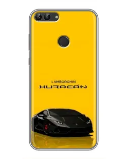 Чехол для Huawei Y7 Prime 2018 с картинкой «Lamborghini Huracan черный»