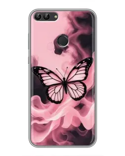 Чехол для Huawei Y7 Prime 2018 с картинкой «Бабочка в дыму»