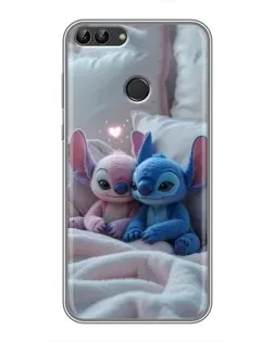 Чехол для Huawei Y7 Prime 2018 с картинкой «Плюшевые Стич Ангел»