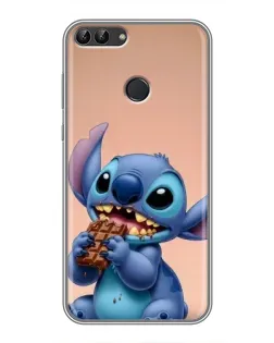 Чехол для Huawei Y7 Prime 2018 с картинкой «Стич ест шоколад»