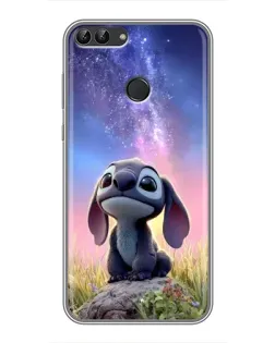 Чехол для Huawei Y7 Prime 2018 с картинкой «Стич на рассвете»