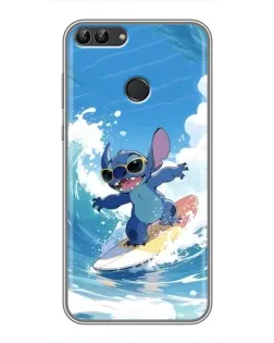 Чехол для Huawei Y7 Prime 2018 с картинкой «Стич на волне»