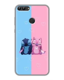 Чехол для Huawei Y7 Prime 2018 с картинкой «Stitch и Angel Love»