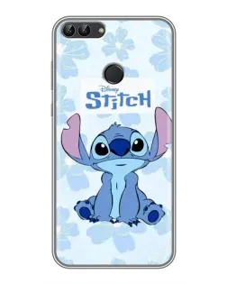Чехол для Huawei Y7 Prime 2018 с картинкой «Stitch среди цветов»