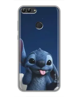 Чехол для Huawei Y7 Prime 2018 с картинкой «Стич в облаках»