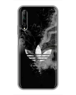 Чехол для Huawei Y7 Pro 2019 с картинкой «Абстрактный дым Adidas»