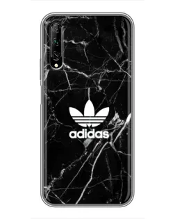 Чехол для Huawei Y7 Pro 2019 с картинкой «Белый мрамор Adidas»