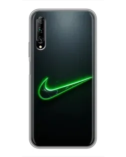 Чехол для Huawei Y7 Pro 2019 с картинкой «Неоновый контур Nike» Чехол для Huawei Y7 Pro 2019 с картинкой «Неоновый контур Nike»