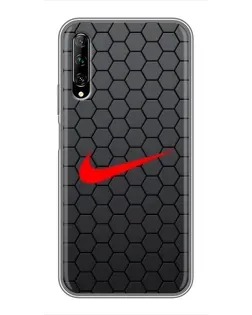 Чехол для Huawei Y7 Pro 2019 с картинкой «Nike — карбоновая сетка» Чехол для Huawei Y7 Pro 2019 с картинкой «Nike — карбоновая сетка»