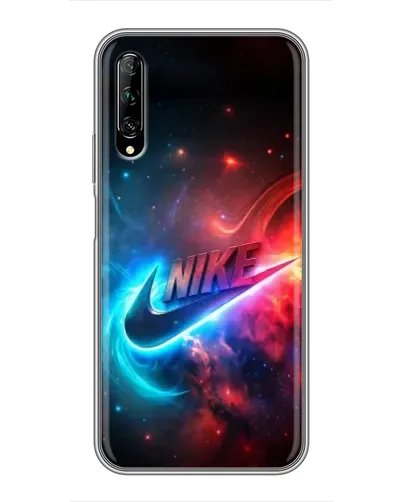 Чехол для Huawei Y7 Pro 2019 с картинкой «Огненный логотип Nike»