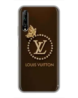 Чехол для Huawei Y7 Pro 2019 с картинкой «LV — золотая печать»