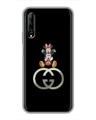 Чехол для Huawei Y7 Pro 2019 с картинкой «Минни Маус на лого»