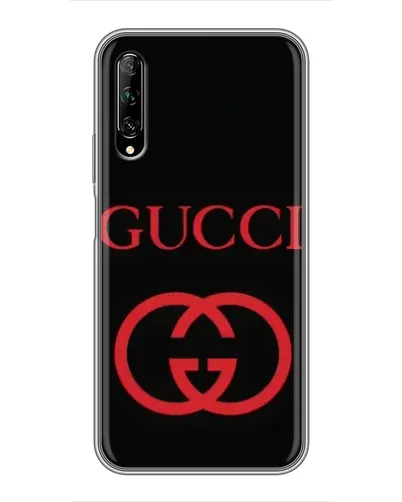 Чехол для Huawei Y7 Pro 2019 с картинкой «Gucci — красный логотип»