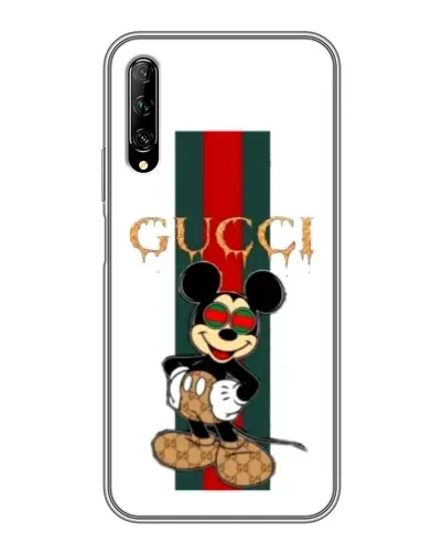 Чехол для Huawei Y7 Pro 2019 с картинкой «Микки Маус Gucci — полосы»