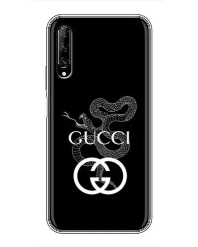 Чехол для Huawei Y7 Pro 2019 с картинкой «Gucci — серебряная змея»