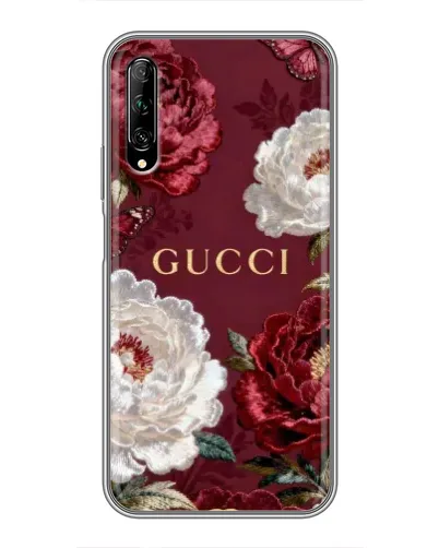 Чехол для Huawei Y7 Pro 2019 с картинкой «Gucci — бордовые розы» Чехол для Huawei Y7 Pro 2019 с картинкой «Gucci — бордовые розы»