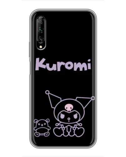Чехол для Huawei Y7 Pro 2019 с картинкой «Kuromi — черный минимализм»