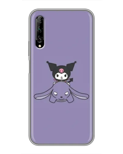 Чехол для Huawei Y7 Pro 2019 с картинкой «Kuromi на лиловом фоне»
