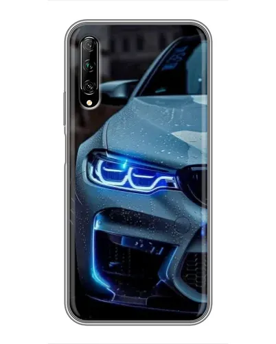 Чехол для Huawei Y7 Pro 2019 с картинкой «Взгляд BMW с синими фарами»