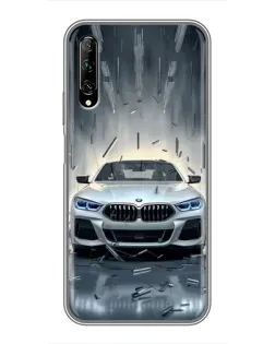 Чехол для Huawei Y7 Pro 2019 с картинкой «BMW в свете фар» Чехол для Huawei Y7 Pro 2019 с картинкой «BMW в свете фар»