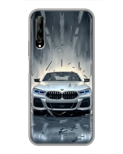 Чехол для Huawei Y7 Pro 2019 с картинкой «BMW в свете фар»