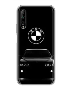 Чехол для Huawei Y7 Pro 2019 с картинкой «BMW — взгляд из темноты» Чехол для Huawei Y7 Pro 2019 с картинкой «BMW — взгляд из темноты»