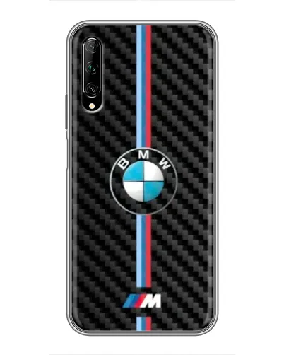 Чехол для Huawei Y7 Pro 2019 с картинкой «Эмблема BMW и карбон»